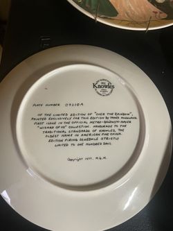 Wizard Of Oz Limit Edition Plate’s