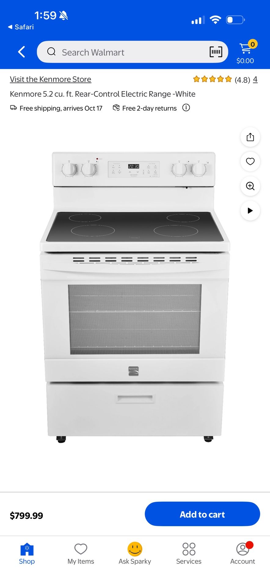 Kenmore Electric Stove