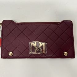 Badgley Mishcka Long Wallet- Wine