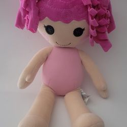 2015 Build A Bear Plush Doll Lalaloopsy Crumbs Sugar Cookie Pink Hair 20”