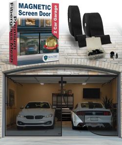 Magnetic car garage screen door