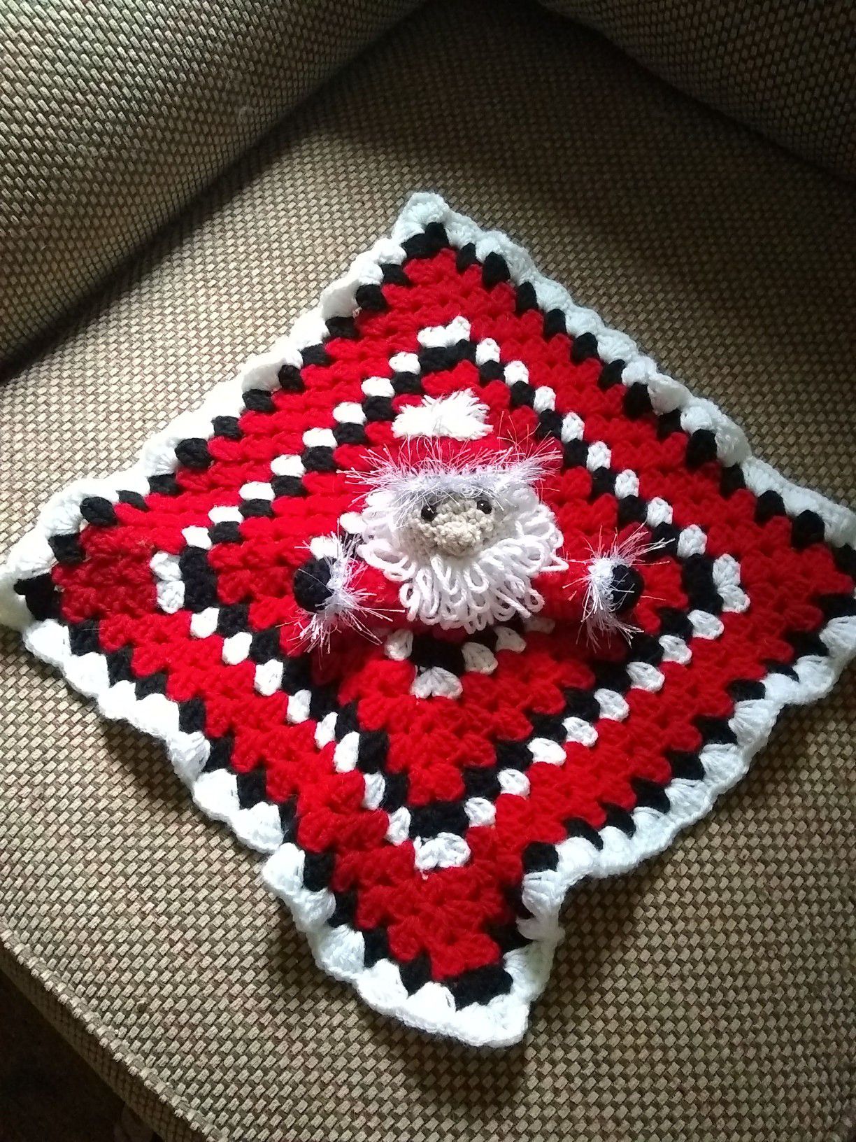 Crocheted Handmade Santa Baby Lovey