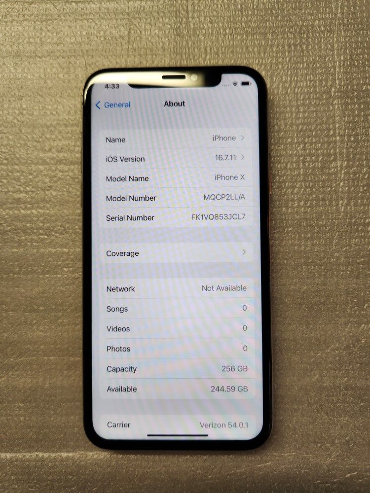 iPhone X for Verizon
