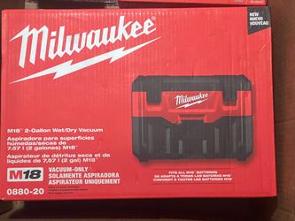 Milwaukee M18 2-Gallon Wet/Dry Vacuum 0880-20 - Brand New