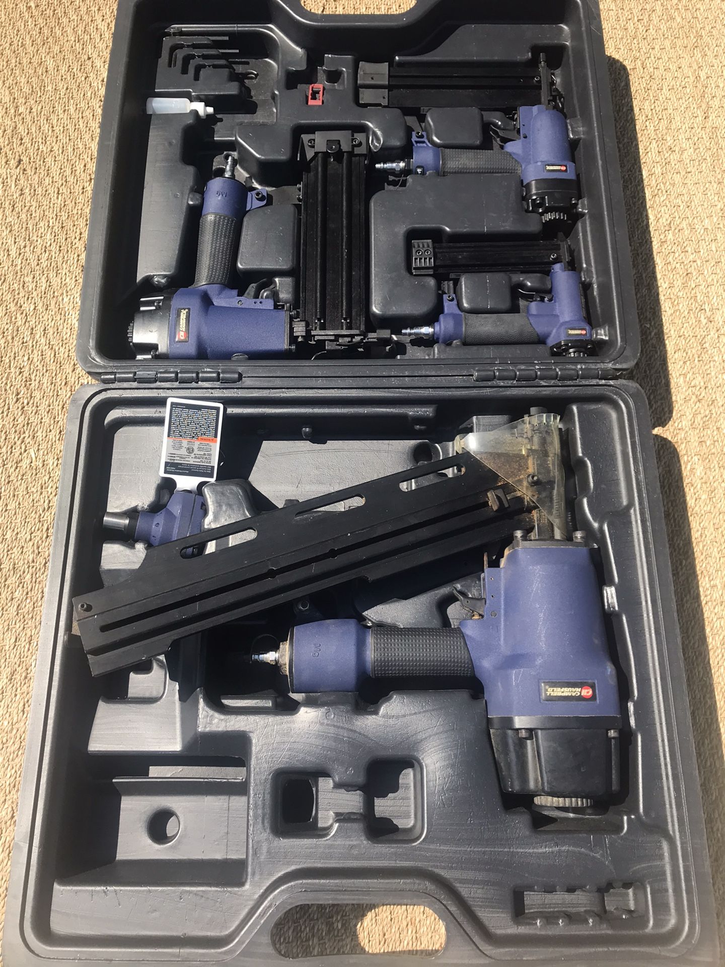 Air Nail gun set Campbell hausfeld like new