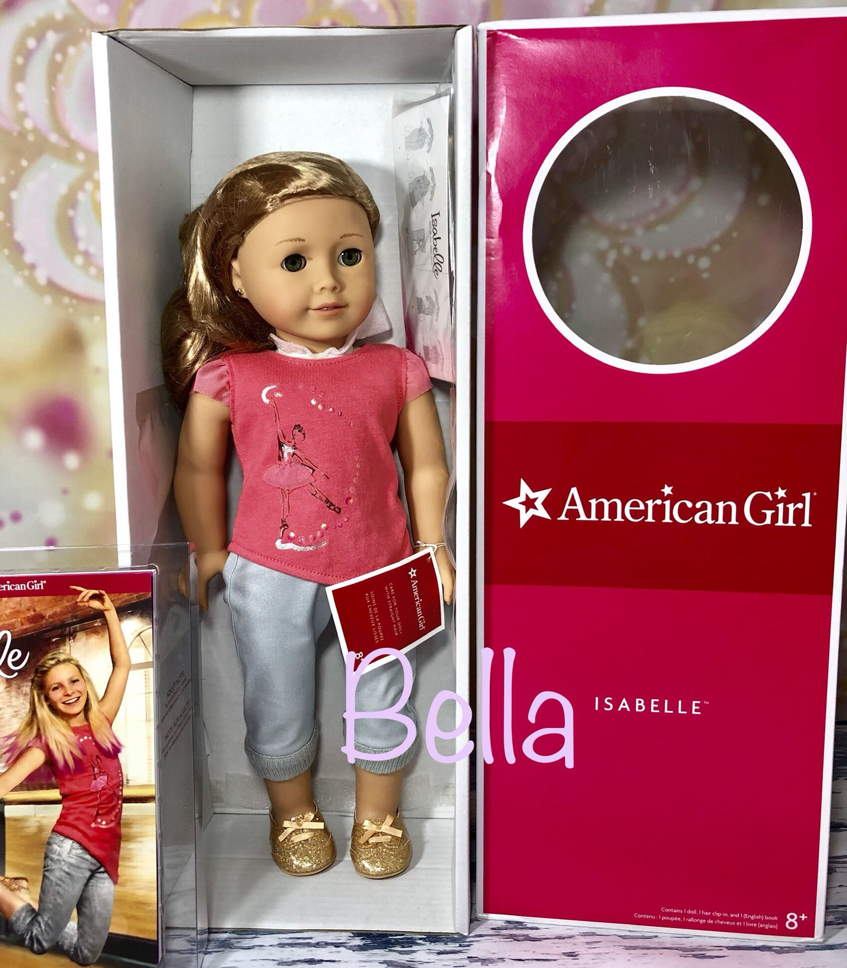 American Girl Doll ISABELLE BRAND NEW IN BOX With book earrings and hair highlighted Retired