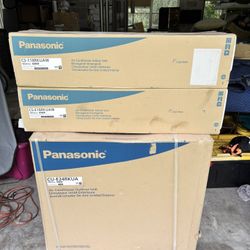 BRAND NEW Panasonic CU-E24RKUA Mini Split, Outdoor Unit & a Set of Two CS-E18RKUAW Indoor Units