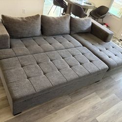 Modular Sofa With Storage  Ottoman 