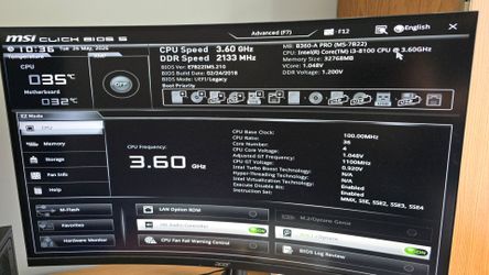 B360-A ATX Motherboard (Intel 8th/9th Gen) with i3-8100 (Free case and PSU)