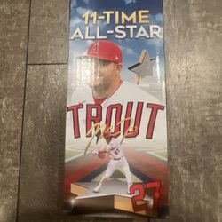 Mike Trout 11-Time All-Star Bobblehead LA Angels (with Bengi Molina Promo CD)