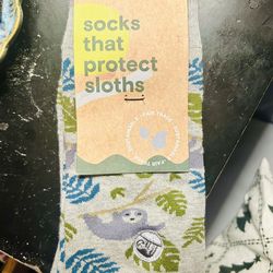 Unisex Sloth Conservation Socks - NWT