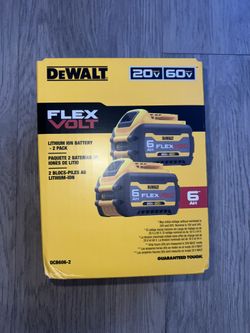 DEWALT FLEXVOLT 20V/60V MAX Lithium-Ion 6.0Ah Battery 2 Pack