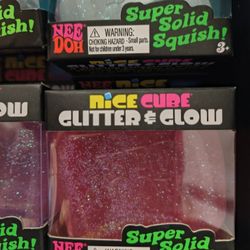 Pink Needoh Nice Cube Glitter & Glow