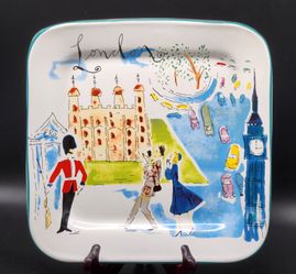 Rosanna "Bon Voyage" London Dessert Plate