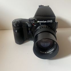 Mamiya 645  Medium Format Film Camera With Power Winder And 110 2.8 Lens 120 Back