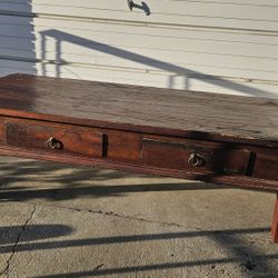 Antique 19th Century Wooden Coffee Table 