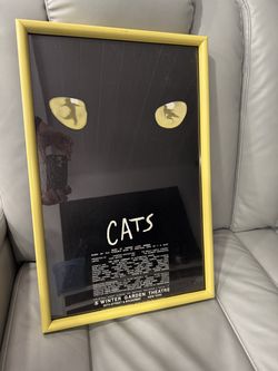 Original 1981 Cats Musical Winter Garden Theater poster Framed 23x15 Small scratch top front hardly noticeable.