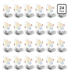 White LED Recessed light 24 pack
