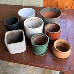 8 Small Planting Pots