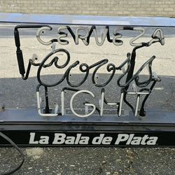 Coors light neon sing
