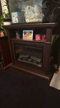 Electric Fireplace And Mantle