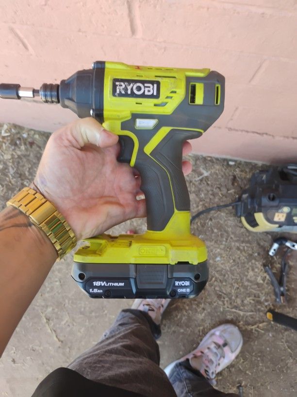 Ryobi Impact With Brand New Battery And An Extra Offbrand Battery