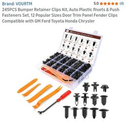 Fastener Set/Clips For Bumper Car NO TOOLS
