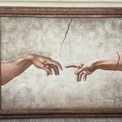 Creation Of Adam Exclusive Painting With High Quality Frame
