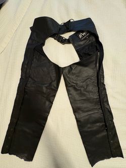 HWK Leather Motorcycle Chaps size 40 man
