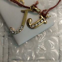 SOLID GOLD 10K J Charm or PENDANT