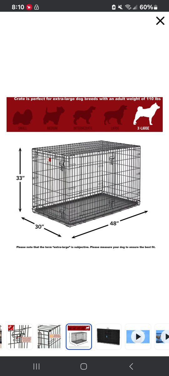 Midwest Lifestages Double Door Collapsible Wired Dog Cage