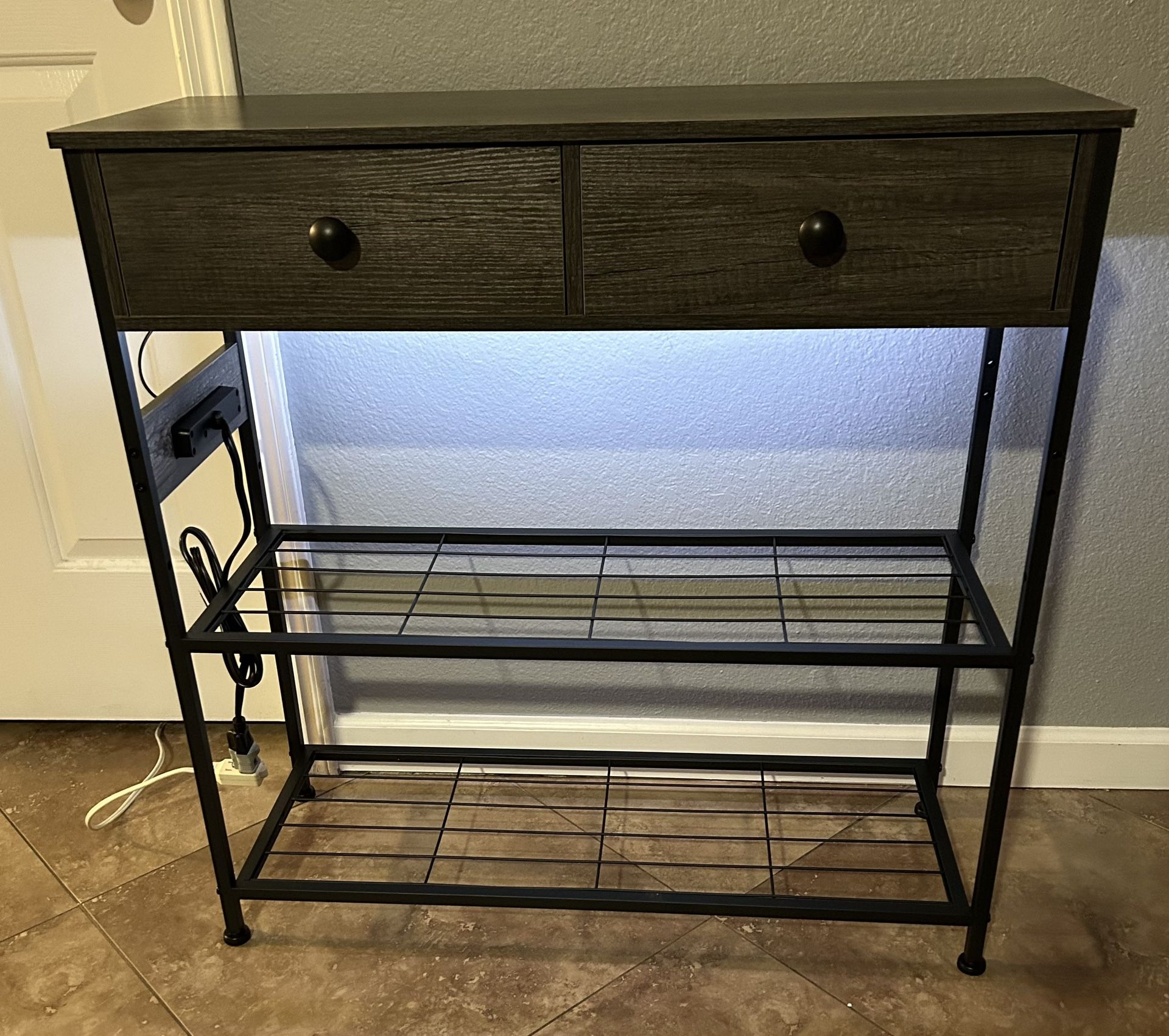 (New) Console Table W/ LED Lights