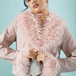 Pink Light Faux Jacket