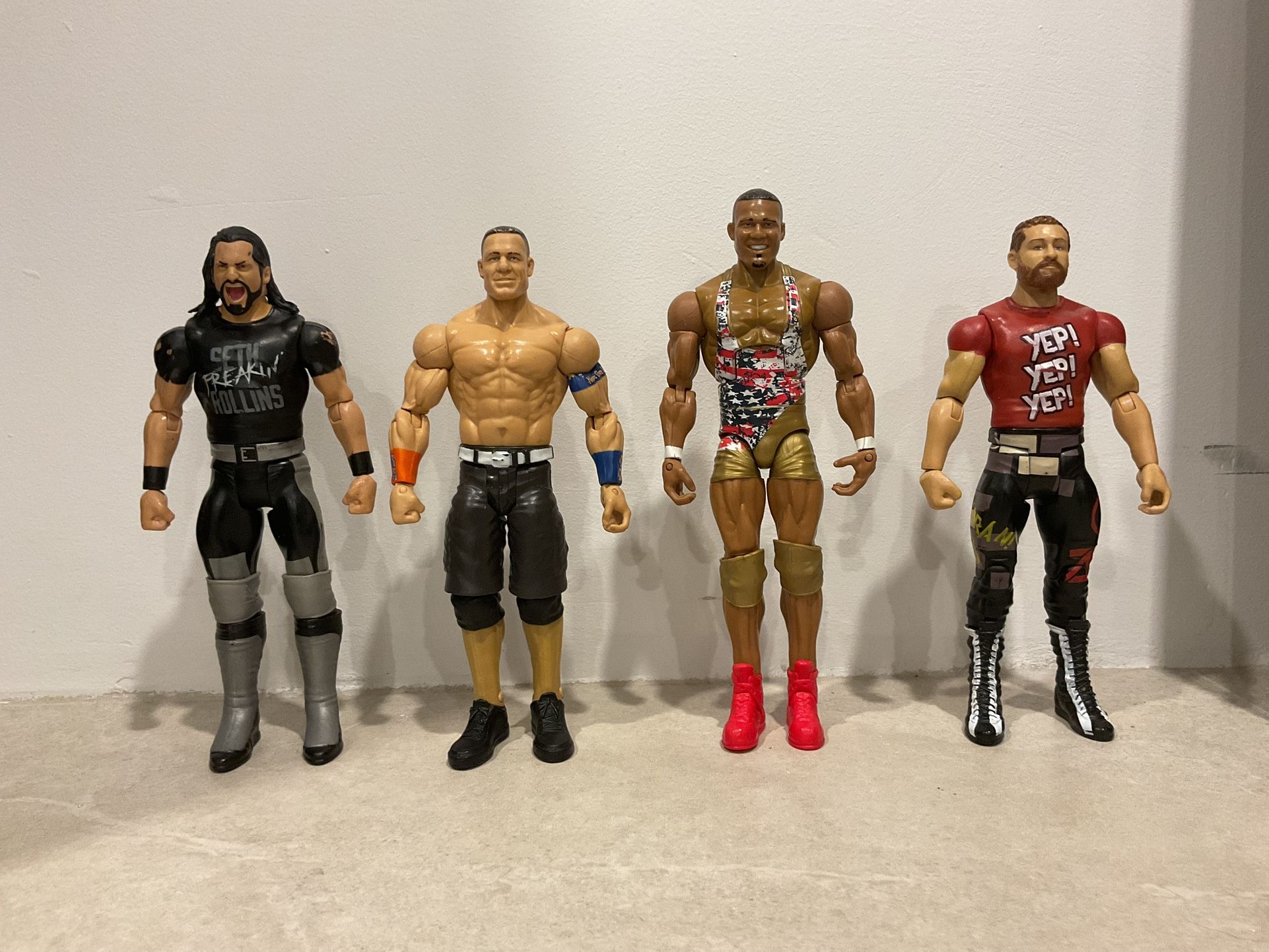 WWE JASON JORDAN Action Figure, Seth Rollins Action Figure, John Cena Action Figure, Sami Zayn Action Figure. (Can Be Bought Separately For $11 Each)
