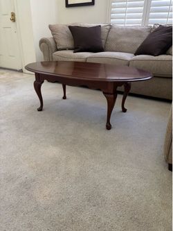 Ethan Allen oval coffee table