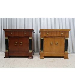 Pair Nice Nightstands By Leda Furniture