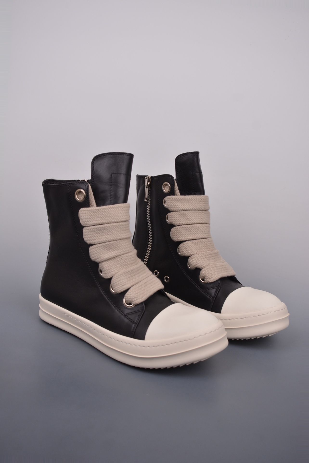 Rick Owens Leather Low Sneakers 24 