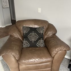 Comfy Over Sized  Leather Chair 