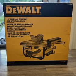 DEWALT 10" (254 mm) Compact Job Site Table Saw, model DWE7480. 