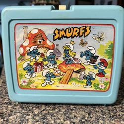 Vintage Smurfs Plastic Lunchbox