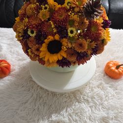 Pumpkin With Fall Colors