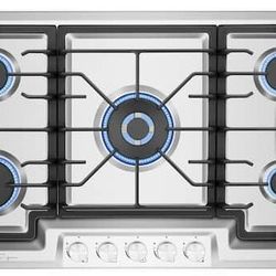 Empava 36 inch Gas Stove Cooktop 5 Italy Sabaf Burners Stainless Steel 36GC881