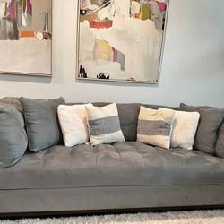 CINDY CRAWFORD GRAY SOFA 
