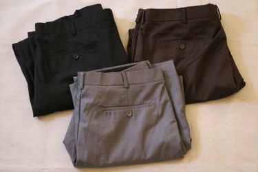 Gulliano Couture Men’s Dress Pants Lot of 3 Pairs Black Brown Gray 42x32 Set