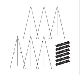  Art Folding Easels for Display, 6 Pack 63 Inches Metal   X(30)