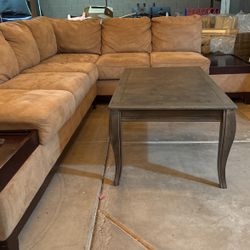 Coffee  Table From Ashley, Solid Wood. Grayish Brown Color. 