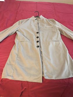 Brand new men’s gray top coat with interlining men’s medium