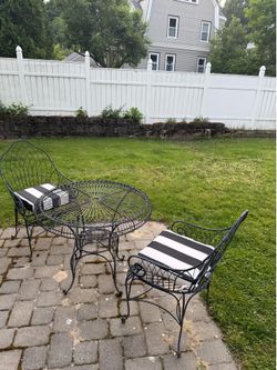 Arhaus Outdoor Conversation Set - 2 Chairs + Table + NEW Cushions