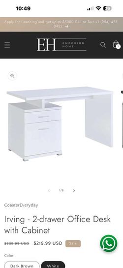 New desk white