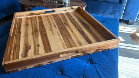 Wood Ottoman Tray 24 x 24